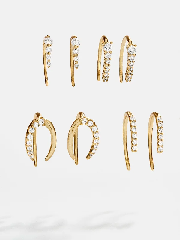 Women's Earrings – Elegant Designs for Every Personality--Libby 18K Gold Earring Set - Gold