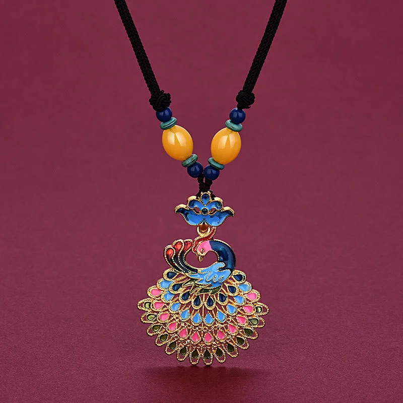 Shop Classic Women's Necklaces & Pendants with a Modern Twist-Buddha Stones Colourful Peacock Amber Turquoise Agate Fortune Necklace Pendant Shop Classic Women's Necklaces & Pendants with a Modern Twist-Buddha Stones Colourful Peacock Amber Turquoise Agate Fortune Necklace Pendant