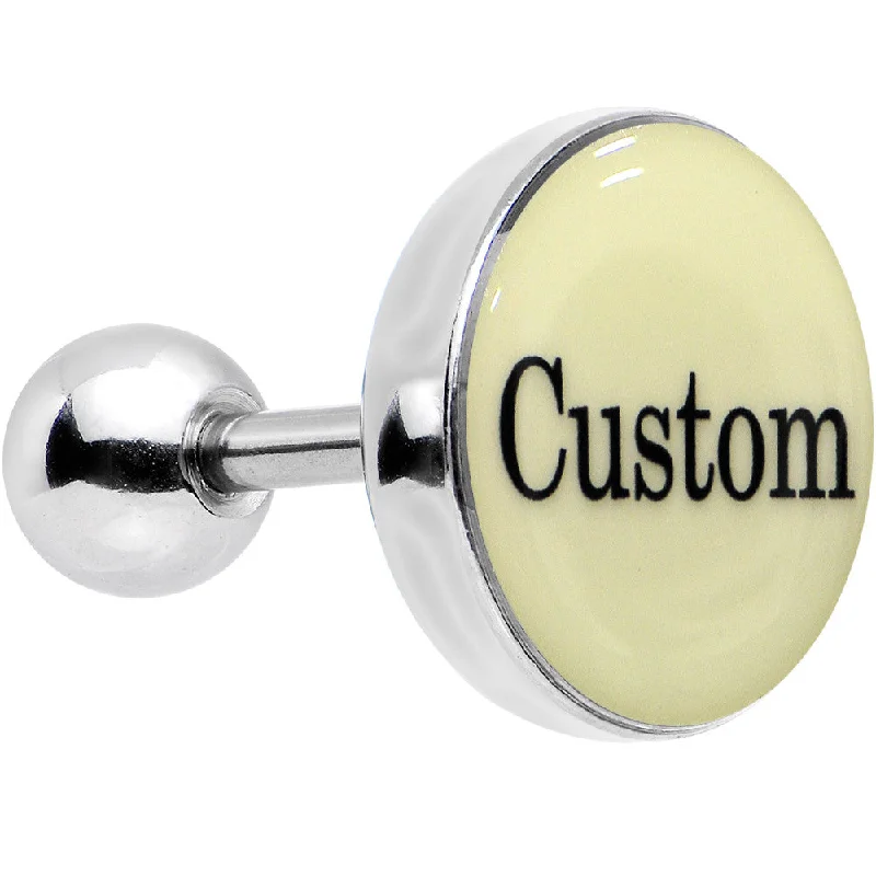 Women's Earrings – Elegant Designs for Every Personality--Custom Personalized Glow in the Dark Name Tragus Cartilage Earring