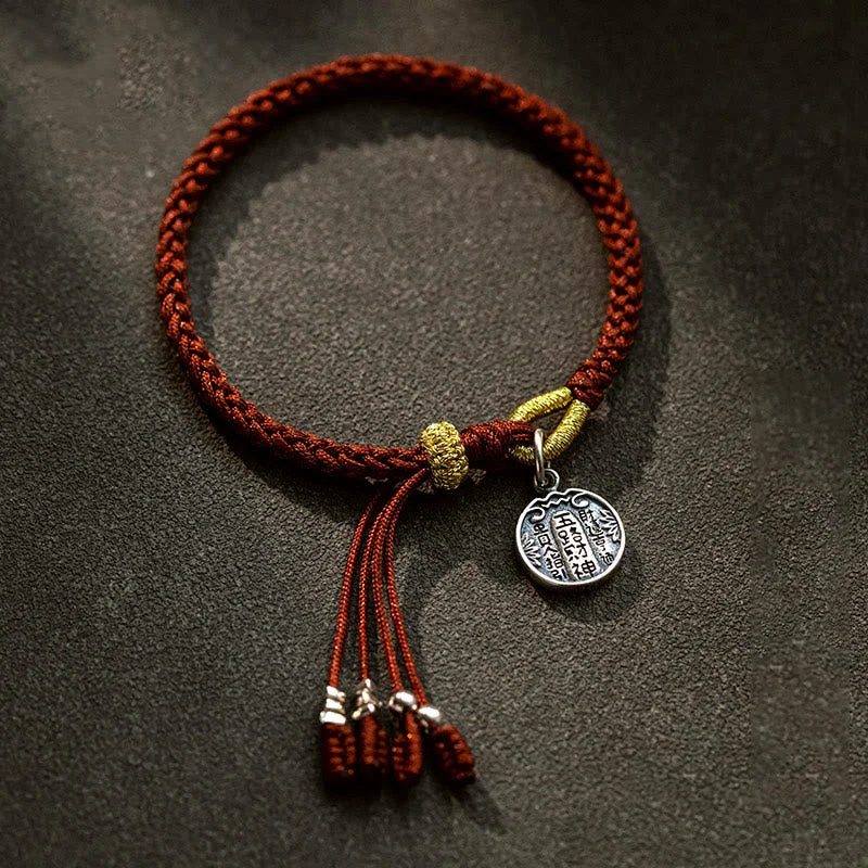Designer Gold Bangles for Women-Buddha Stones Handmade 925 Sterling Silver Five Directions Gods of Wealth Luck Protection String Braid Bracelet Designer Gold Bangles for Women-Buddha Stones Handmade 925 Sterling Silver Five Directions Gods of Wealth Luck Protection String Braid Bracelet