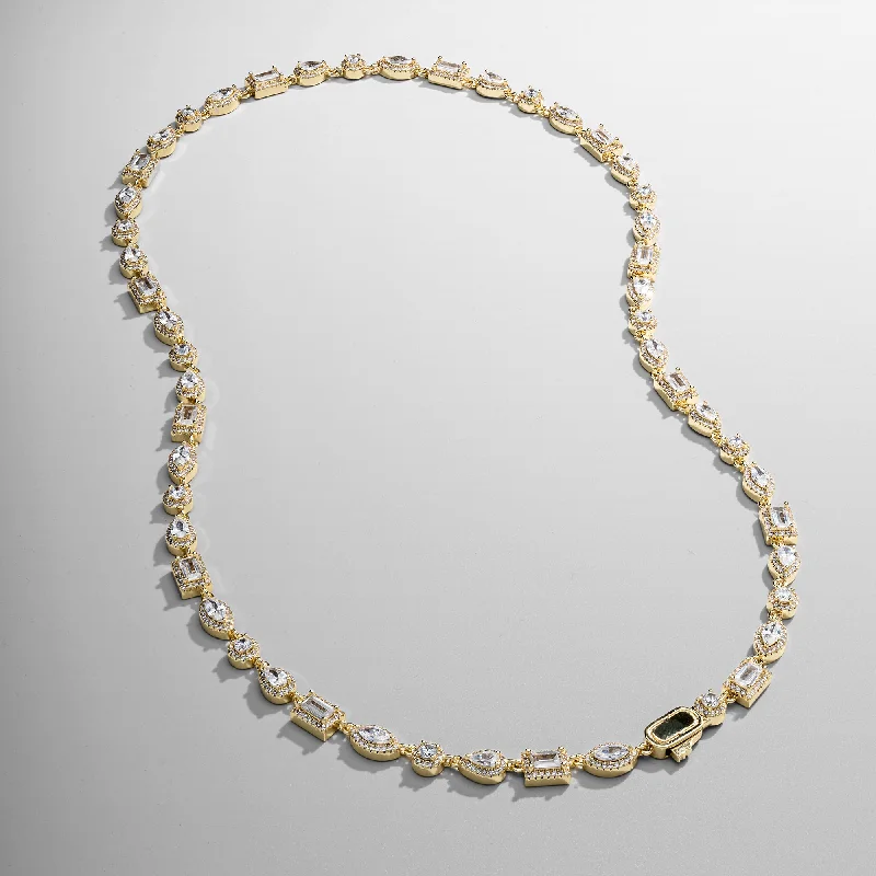 Exclusive Men's Necklaces & Pendants for the Modern Gentleman-Mixed Cluster Linked Necklace (Gold) Exclusive Men's Necklaces & Pendants for the Modern Gentleman-Mixed Cluster Linked Necklace (Gold)