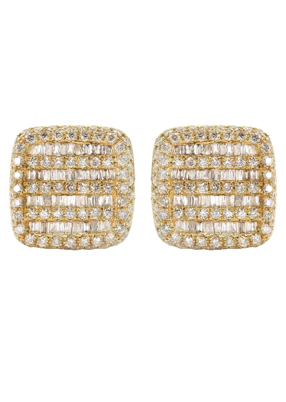 Shop Durable Men's Earrings for Everyday Wear-14K Yellow Gold Diamond Baguette Earrings For Men | 1.32 Carats | 3.24 Grams Shop Durable Men's Earrings for Everyday Wear-14K Yellow Gold Diamond Baguette Earrings For Men | 1.32 Carats | 3.24 Grams