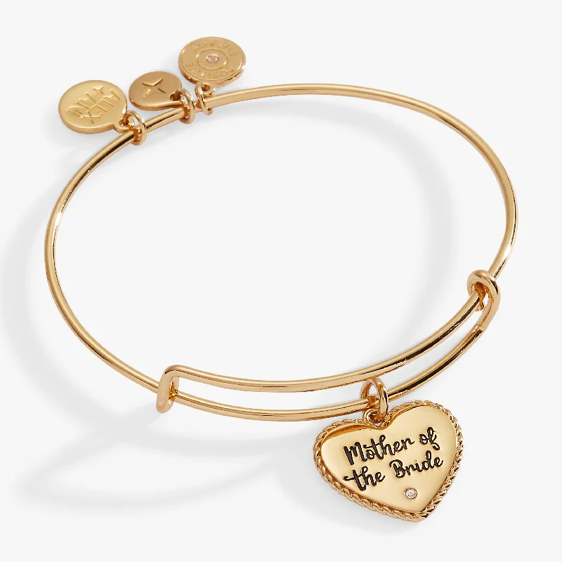 Traditional Gold Bangles for Women-Mother of the Bride Heart Bangle