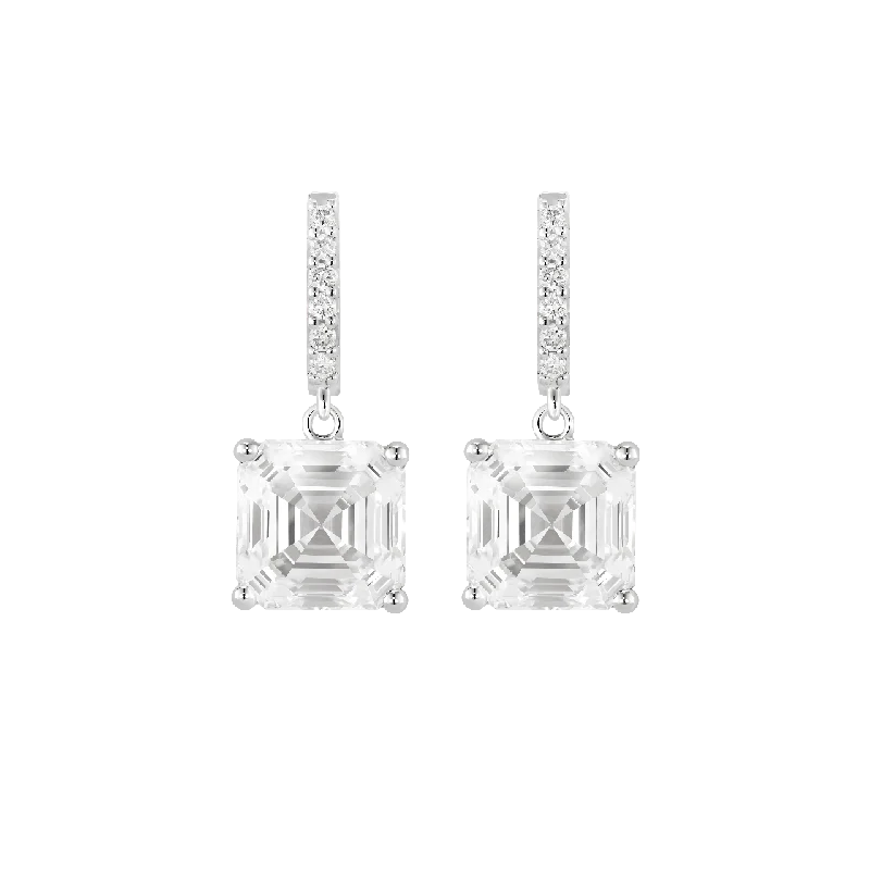 Women's Earrings – Elegant Designs for Every Personality--The Asscher Solitaire Drop Earrings Women's Earrings – Elegant Designs for Every Personality--The Asscher Solitaire Drop Earrings