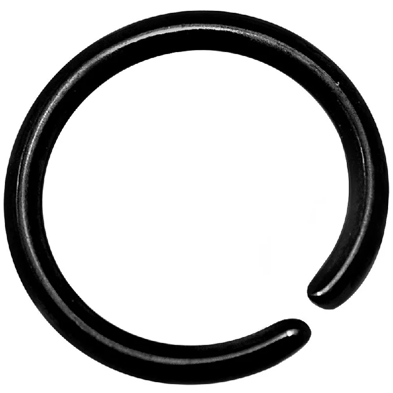 Nose Rings with Elegant Patterns -20 Gauge 1/4 Black Anodized Annealed Steel Seamless Circular Ring Nose Rings with Elegant Patterns -20 Gauge 1/4 Black Anodized Annealed Steel Seamless Circular Ring