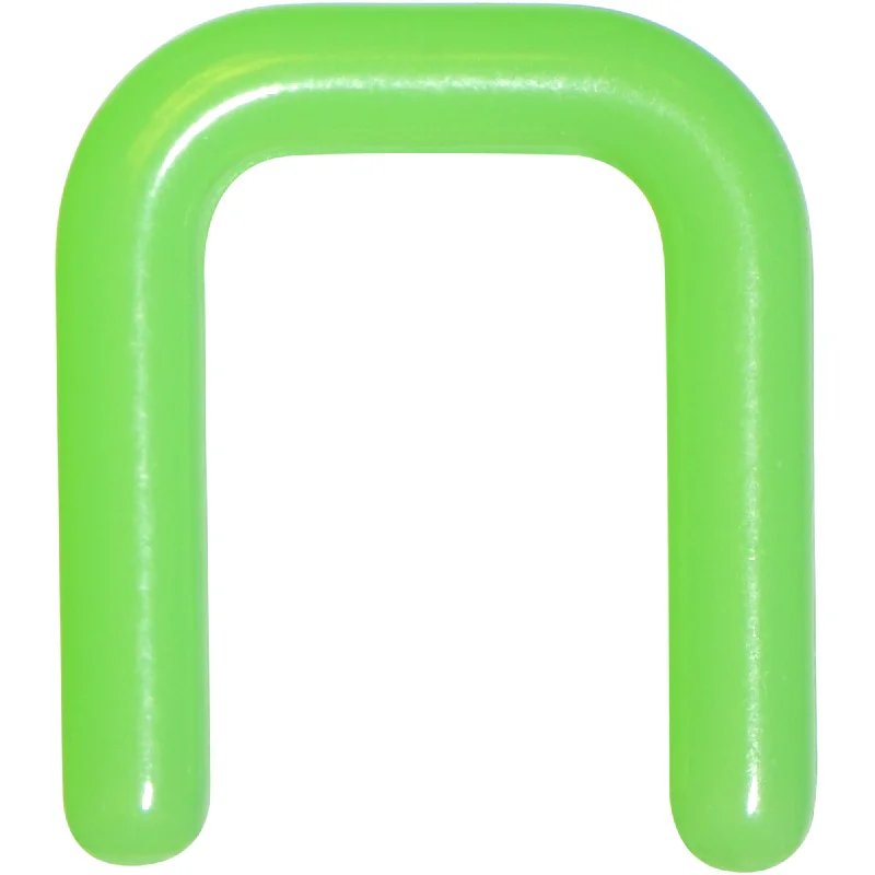 Nose Rings with Teardrop Design -12 Gauge 1/2 Green Flexible Bioplast Square Septum Retainer Nose Rings with Teardrop Design -12 Gauge 1/2 Green Flexible Bioplast Square Septum Retainer