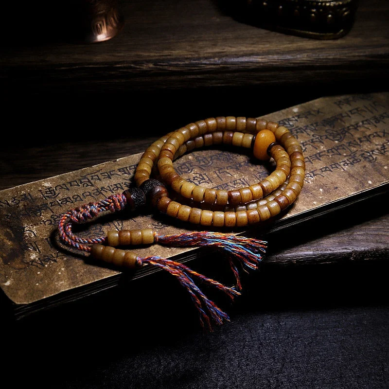Classic Cuff Bracelets for Men with Simple Styles-Buddha Stones Tibet 108 Mala Beads Yak Bone Amber Balance Bracelet Classic Cuff Bracelets for Men with Simple Styles-Buddha Stones Tibet 108 Mala Beads Yak Bone Amber Balance Bracelet