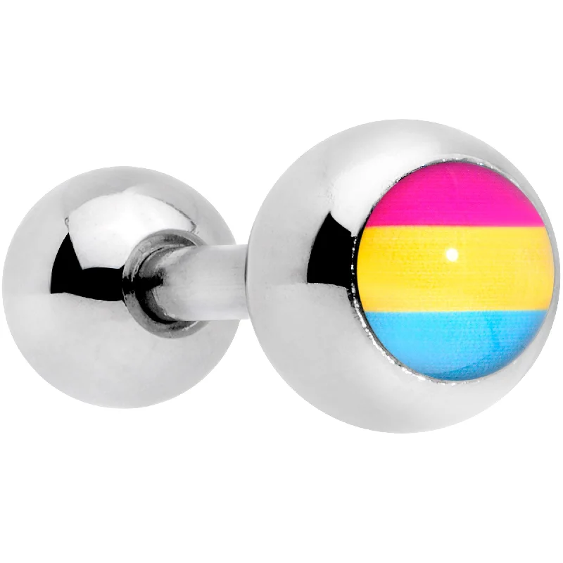 Women's Earrings – Elegant Designs for Every Personality--16 Gauge 1/4 Red Yellow Blue Pansexual Pride Flag Cartilage Tragus