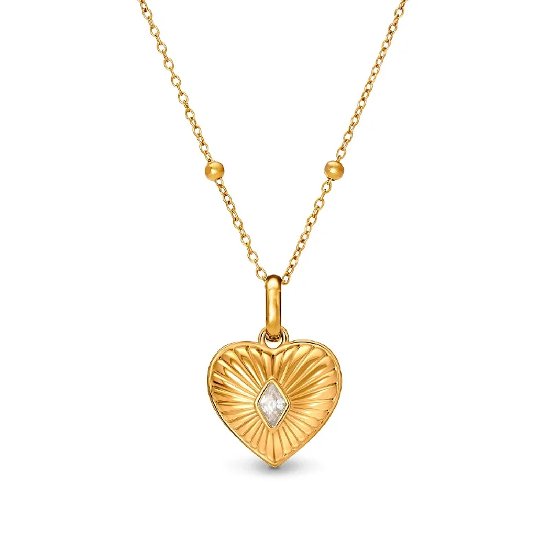 Shop Classic Women's  Necklaces & Pendants with a Modern Twist-Entwine Heart Necklace (Gold)