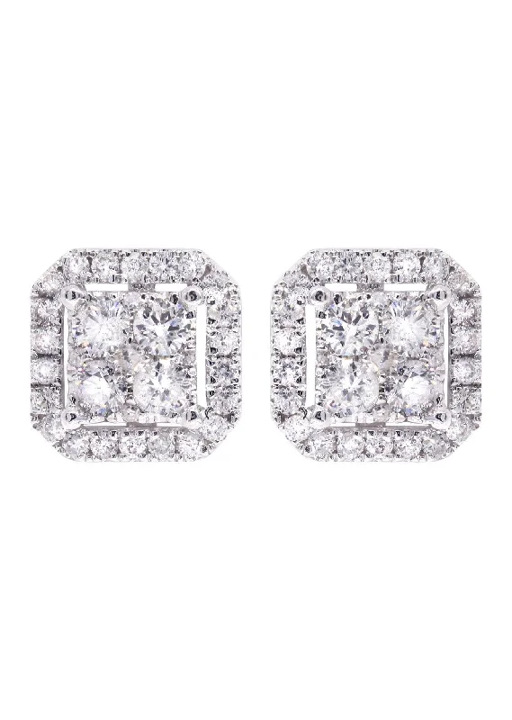 Shop Durable Men's Earrings for Everyday Wear-Diamond Stud Earrings For Men | 14K White Gold | 0.86 Carats Shop Durable Men's Earrings for Everyday Wear-Diamond Stud Earrings For Men | 14K White Gold | 0.86 Carats