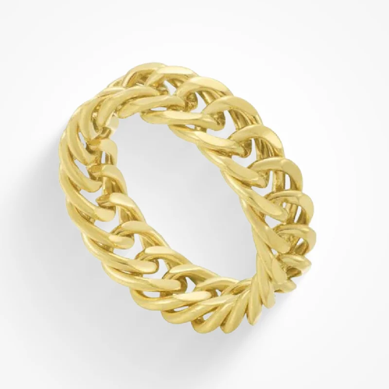 Chic Women's Rings for Fashion-Forward Looks-Chained Up Ring