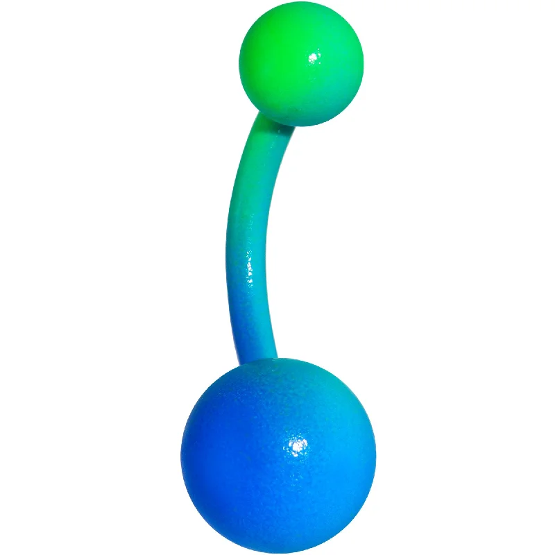 Beautiful Belly Rings for Fashion-Forward Looks -14 Gauge 3/8 Color Plated Blue Green Fade Belly Ring Beautiful Belly Rings for Fashion-Forward Looks -14 Gauge 3/8 Color Plated Blue Green Fade Belly Ring