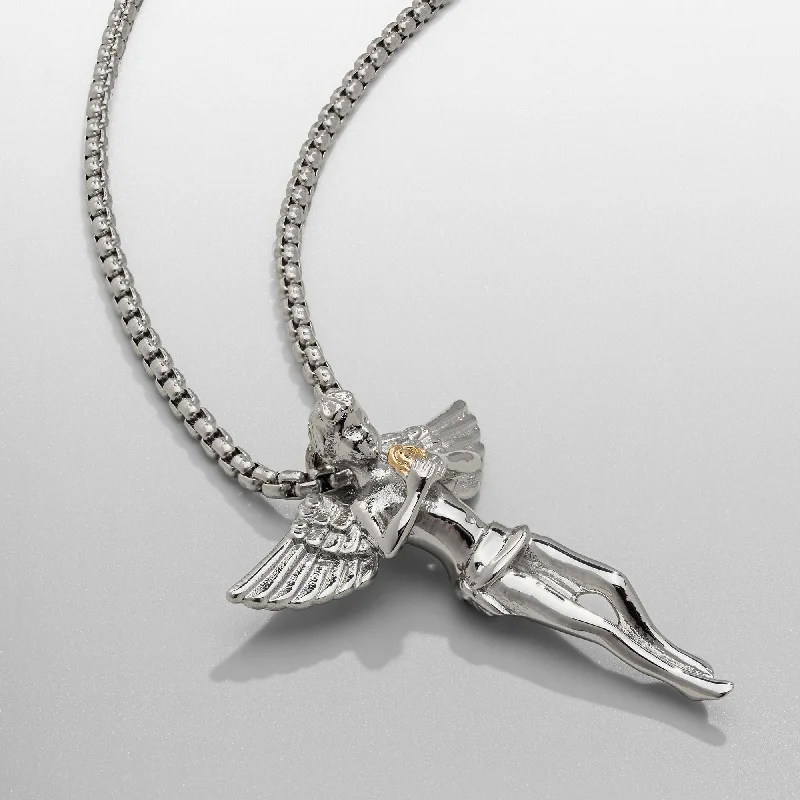 Exclusive Men's Necklaces & Pendants for the Modern Gentleman-Angel (Silver)