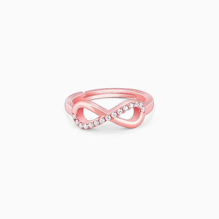 Chic Women's Rings for Fashion-Forward Looks-Rose Gold Ever Infinite Ring