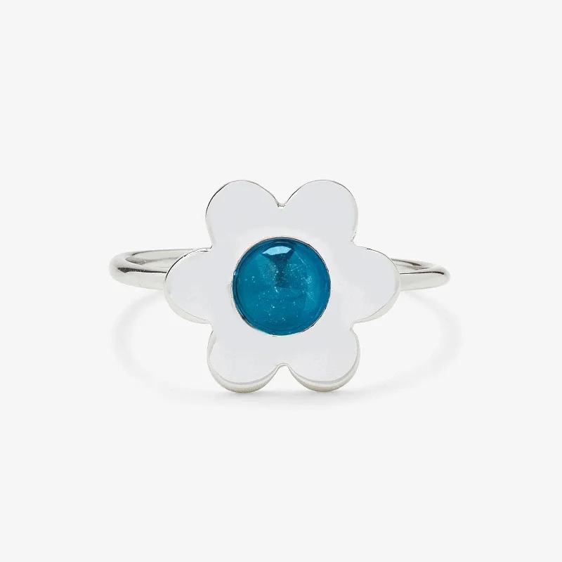 Chic Women's Rings for Fashion-Forward Looks-Mood Flower Ring
