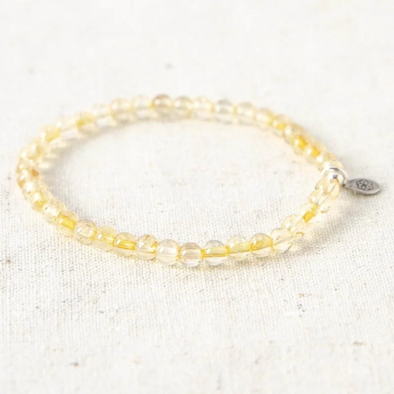 Vintage-Inspired Bangles for Women-Citrine Energy Bracelet