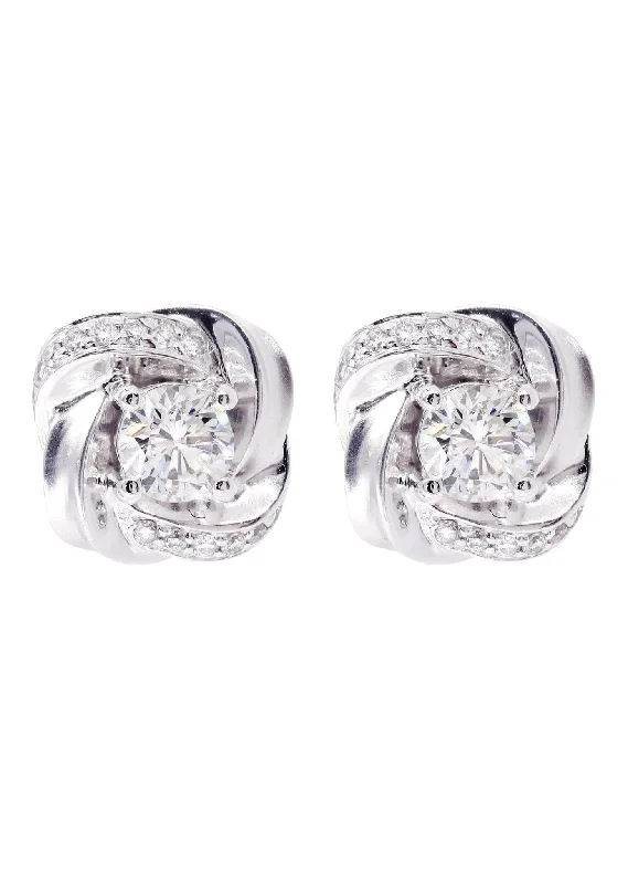 Shop Durable Men's Earrings for Everyday Wear-Diamond Stud Earrings For Men | 14K White Gold | 0.73 Carats Shop Durable Men's Earrings for Everyday Wear-Diamond Stud Earrings For Men | 14K White Gold | 0.73 Carats