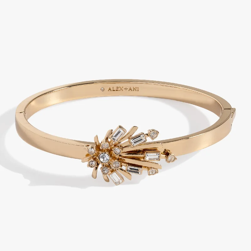Unique Wedding Cuff Bangles for Women-Festive Sparkle Hinge Bangle