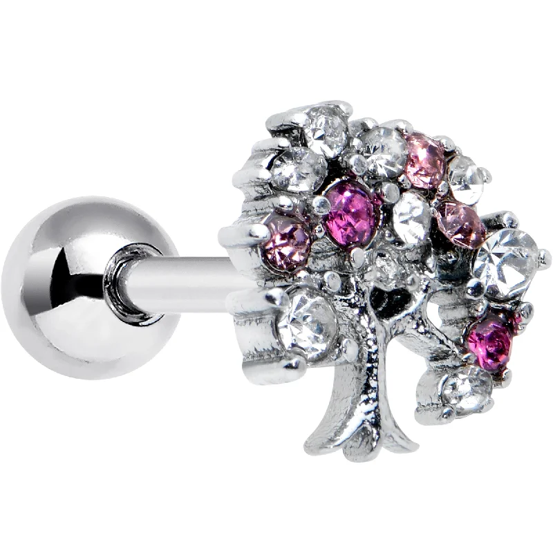 Women's Earrings – Elegant Designs for Every Personality--16 Gauge 1/4 Clear Pink Gem Luscious Fruit Tree Cartilage Tragus Women's Earrings – Elegant Designs for Every Personality--16 Gauge 1/4 Clear Pink Gem Luscious Fruit Tree Cartilage Tragus