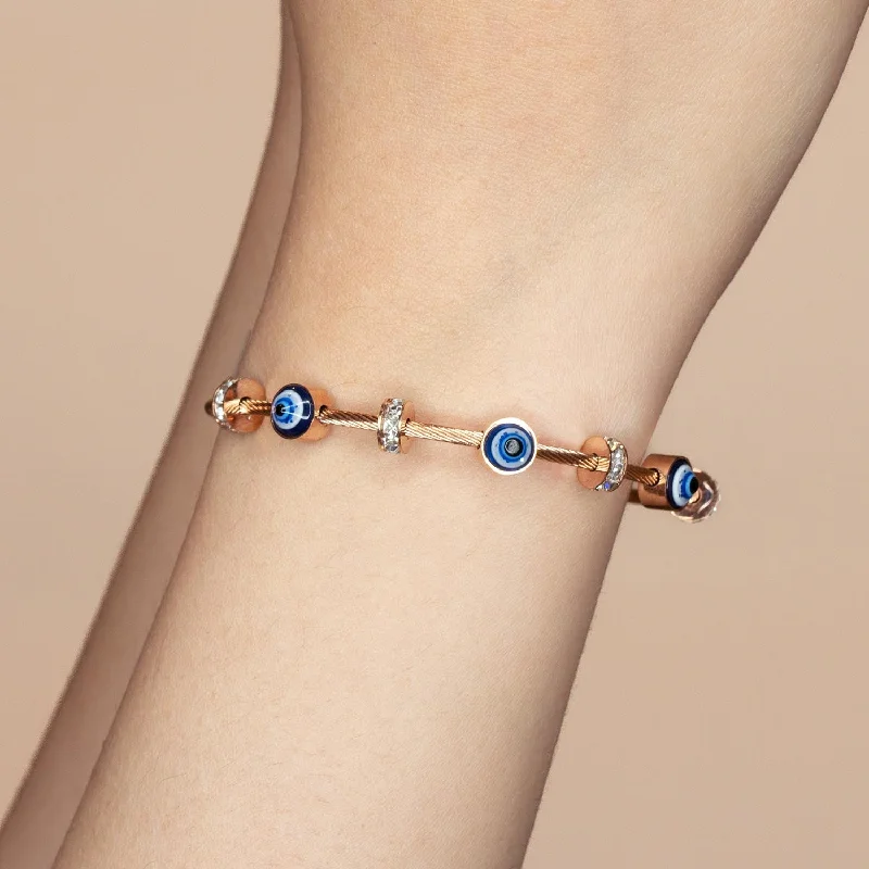 Women's Earrings – Elegant Designs for Every Personality--Evil Eye Diamond Magnetic bracelet