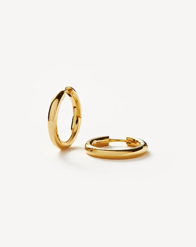 Women's Earrings – Elegant Designs for Every Personality--Classic Tunnel Small Hoop Earrings | 18k Gold Plated