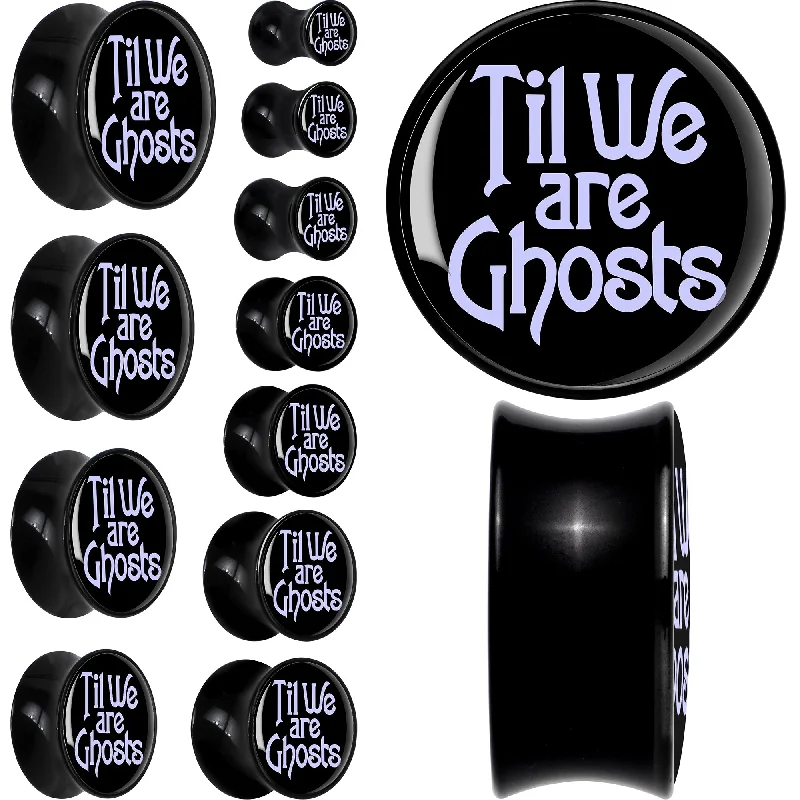 Women's Earrings – Elegant Designs for Every Personality--Til We are Ghosts Black Acrylic Saddle Plug Set Women's Earrings – Elegant Designs for Every Personality--Til We are Ghosts Black Acrylic Saddle Plug Set