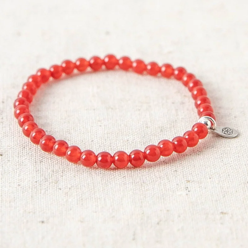 Women's Vintage Bangles with Engravings-Red Jade Energy Bracelet