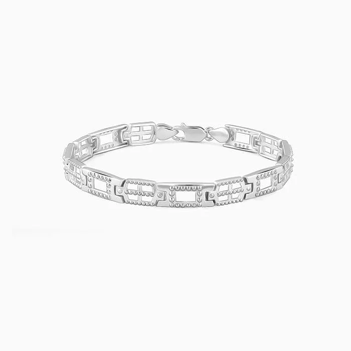 Shop Durable Men's Earrings for Everyday Wear-Silver Supremo Bracelet For Him
