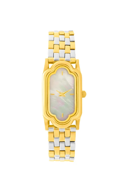 Women's Watches with Roman Numerals-Carisma's Oblong Ivory Mother of Pearl Watch