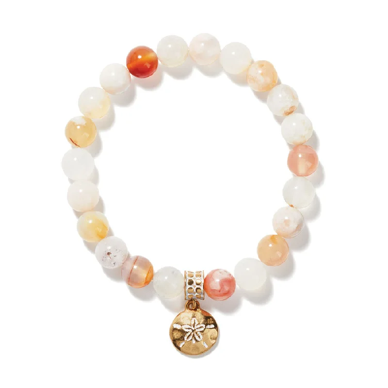 Modern Gold Bangles for Women-Sunset Cove Stretch Bracelet