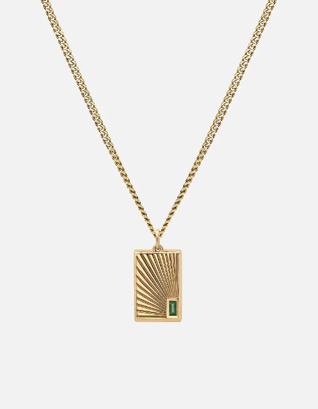Exclusive Men's Necklaces & Pendants for the Modern Gentleman-Luma Agate Pendant Necklace, Gold Vermeil Exclusive Men's Necklaces & Pendants for the Modern Gentleman-Luma Agate Pendant Necklace, Gold Vermeil