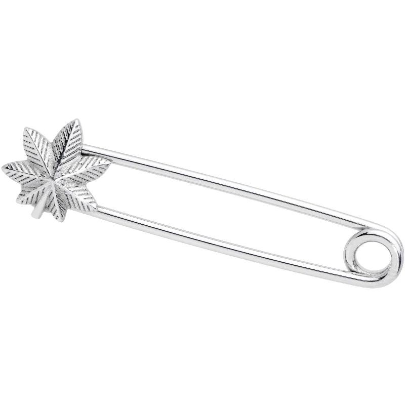 Women's Earrings – Elegant Designs for Every Personality--14 Gauge Pot Leaf Punk Rock Safety Pin Industrial Barbell 38mm Women's Earrings – Elegant Designs for Every Personality--14 Gauge Pot Leaf Punk Rock Safety Pin Industrial Barbell 38mm