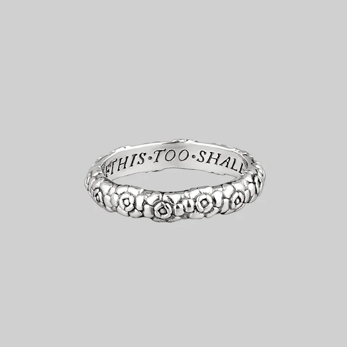 Chic Women's Rings for Fashion-Forward Looks-This Too Shall Pass Posie Ring - Silver Chic Women's Rings for Fashion-Forward Looks-This Too Shall Pass Posie Ring - Silver