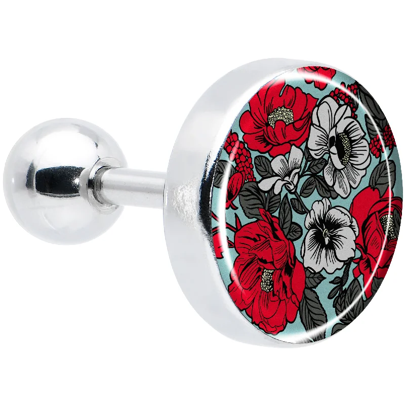 Women's Earrings – Elegant Designs for Every Personality--16 Gauge 1/4 Blossom Creation Vibrant Bloom of Flowers Cartilage Earring