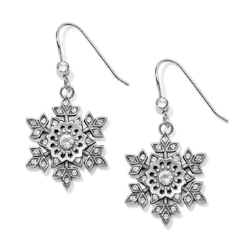 Women's Earrings – Elegant Designs for Every Personality--Glint Snowflake French Wire Earrings