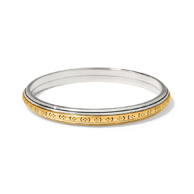 Modern Design Bangles for Women-Mosaic Two Tone Bangle