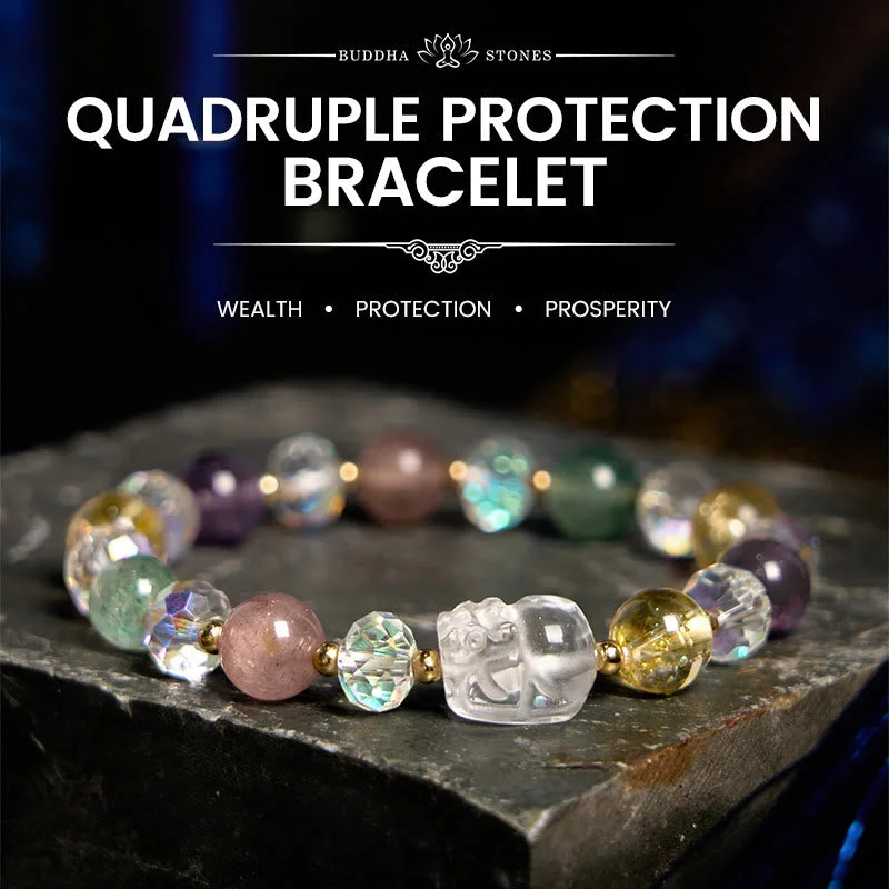 Gold Bracelets for Men-Buddha Stones PiXiu White Crystal Citrine Green Strawberry Quartz Amethyst Luck Bracelet Gold Bracelets for Men-Buddha Stones PiXiu White Crystal Citrine Green Strawberry Quartz Amethyst Luck Bracelet