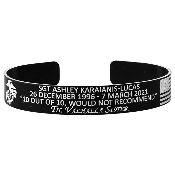 Minimalist Metal Bracelets for Men-SGT Ashley Karaianis-Lucas Memorial Band – Hosted by the Karaianis-Lucas Family Minimalist Metal Bracelets for Men-SGT Ashley Karaianis-Lucas Memorial Band – Hosted by the Karaianis-Lucas Family