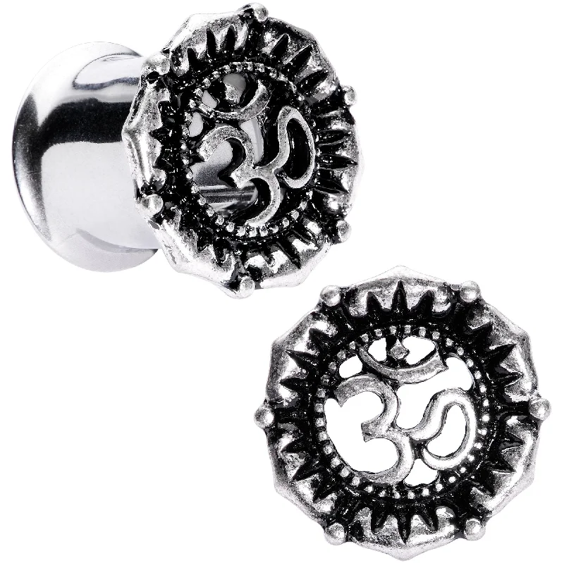 Women's Earrings – Elegant Designs for Every Personality--Ohm My Goodness Double Flare Tunnel Plug Set 6mm to 16mm