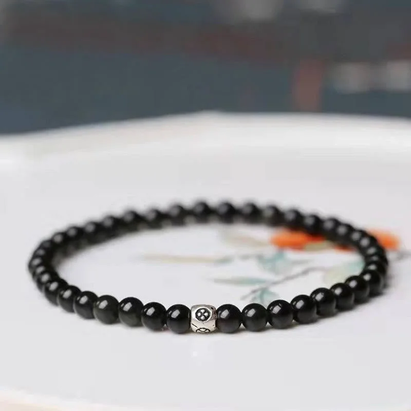 Cool Men's Beaded Bracelets-Buddha Stones Natural Black Obsidian Smoky Quartz Purification Strength Bracelet Cool Men's Beaded Bracelets-Buddha Stones Natural Black Obsidian Smoky Quartz Purification Strength Bracelet