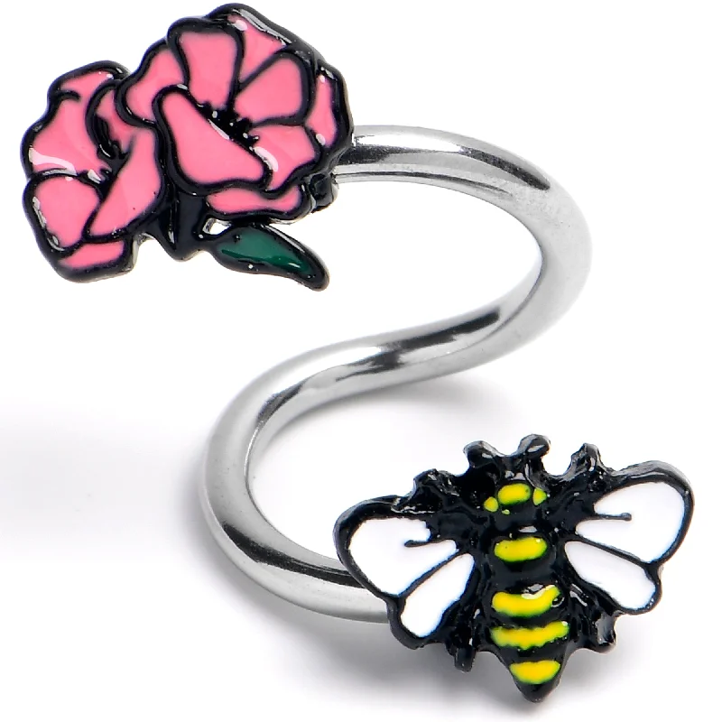 Women's Earrings – Elegant Designs for Every Personality--14 Gauge 3/8 Busy Bee Flower Spiral Belly Ring Women's Earrings – Elegant Designs for Every Personality--14 Gauge 3/8 Busy Bee Flower Spiral Belly Ring