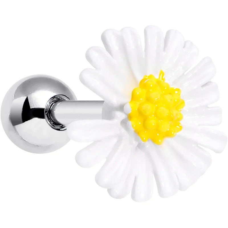 Women's Earrings – Elegant Designs for Every Personality--16 Gauge 1/4 White Daisy Flower Cartilage Tragus Earring Women's Earrings – Elegant Designs for Every Personality--16 Gauge 1/4 White Daisy Flower Cartilage Tragus Earring