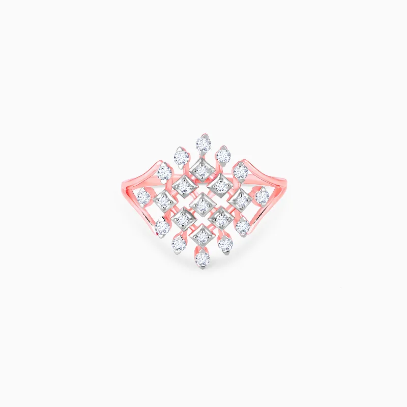 Chic Women's Rings for Fashion-Forward Looks-Rose Gold Spectacular Diamond Ring