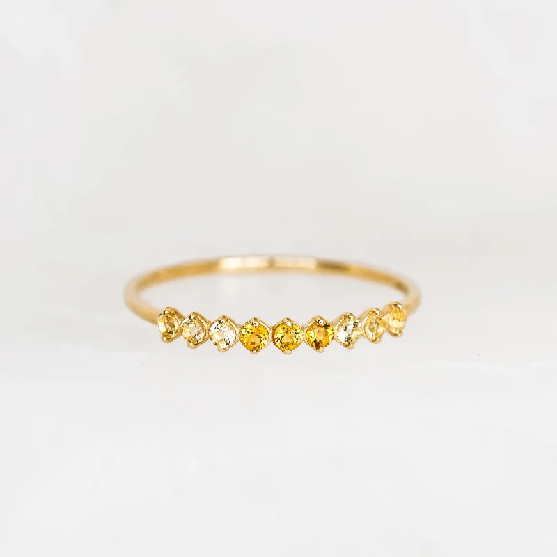 Chic Women's Rings for Fashion-Forward Looks-November Birthstone Ring 14k Gold - Ombre Citrine Chic Women's Rings for Fashion-Forward Looks-November Birthstone Ring 14k Gold - Ombre Citrine