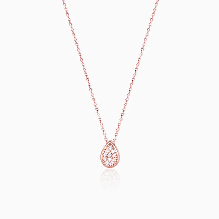 Shop Classic Women's  Necklaces & Pendants with a Modern Twist-Rose Gold Studded Swayer Necklace