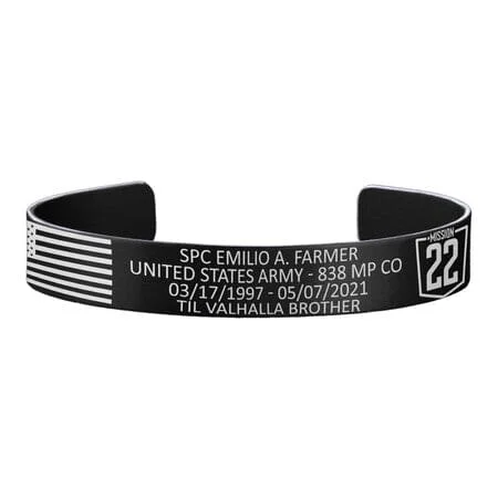 Bracelets for Men with Spiritual Symbols-SPC Emilio Farmer Memorial Band – Hosted by the Caldwell Family Bracelets for Men with Spiritual Symbols-SPC Emilio Farmer Memorial Band – Hosted by the Caldwell Family
