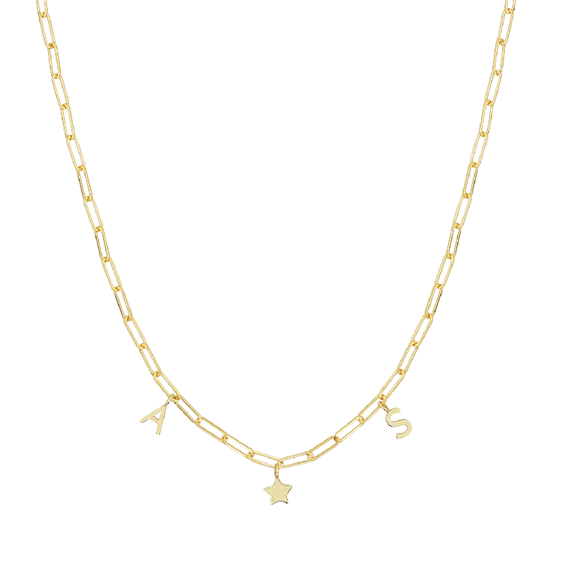 Shop Classic Women's Necklaces & Pendants with a Modern Twist-Paper Clip Link Custom Charm Necklace Shop Classic Women's Necklaces & Pendants with a Modern Twist-Paper Clip Link Custom Charm Necklace