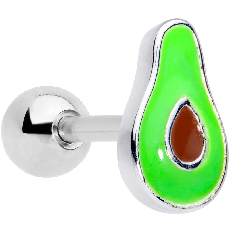 Women's Earrings – Elegant Designs for Every Personality--16 Gauge 1/4 Groovy Green Avocado Fruit Cartilage Tragus Earring Women's Earrings – Elegant Designs for Every Personality--16 Gauge 1/4 Groovy Green Avocado Fruit Cartilage Tragus Earring