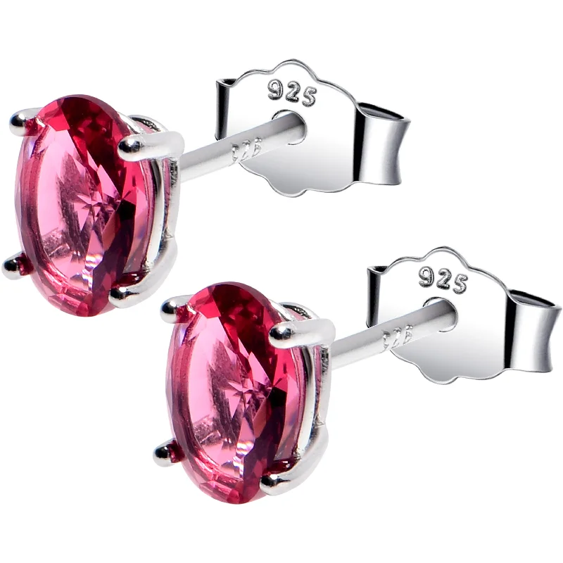Women's Earrings – Elegant Designs for Every Personality--4mm CZ Oval 925 Sterling Silver July Birthstone Stud Earrings Women's Earrings – Elegant Designs for Every Personality--4mm CZ Oval 925 Sterling Silver July Birthstone Stud Earrings