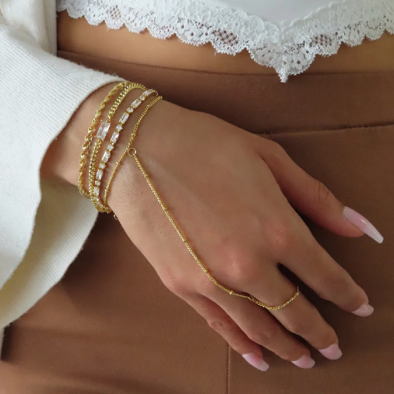 Chunky Silver Bangles for Women-Enchanting Bundle: 4 Piece Jewelry Bundle